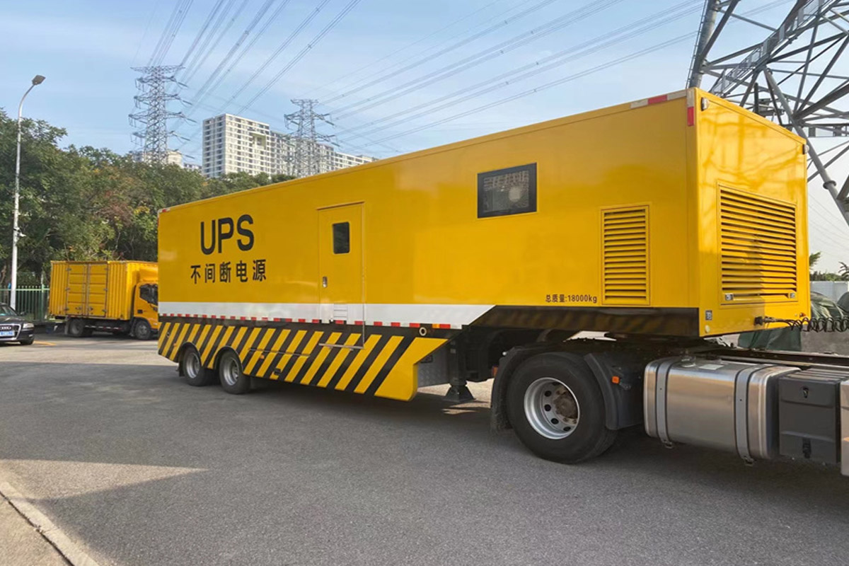 鹤岗发电机租赁施工现场